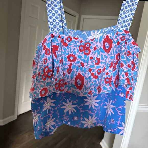 WARM New York $350 Boat Blouse; XS 1 Women’s Silk Floral Flowy Top - Picture 4 of 10